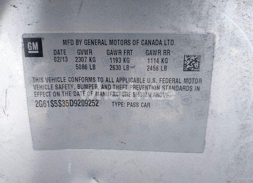 Photo 9 of 2013 Cadillac Xts PREMIUM (VIN 2G61S5S35D9209252)