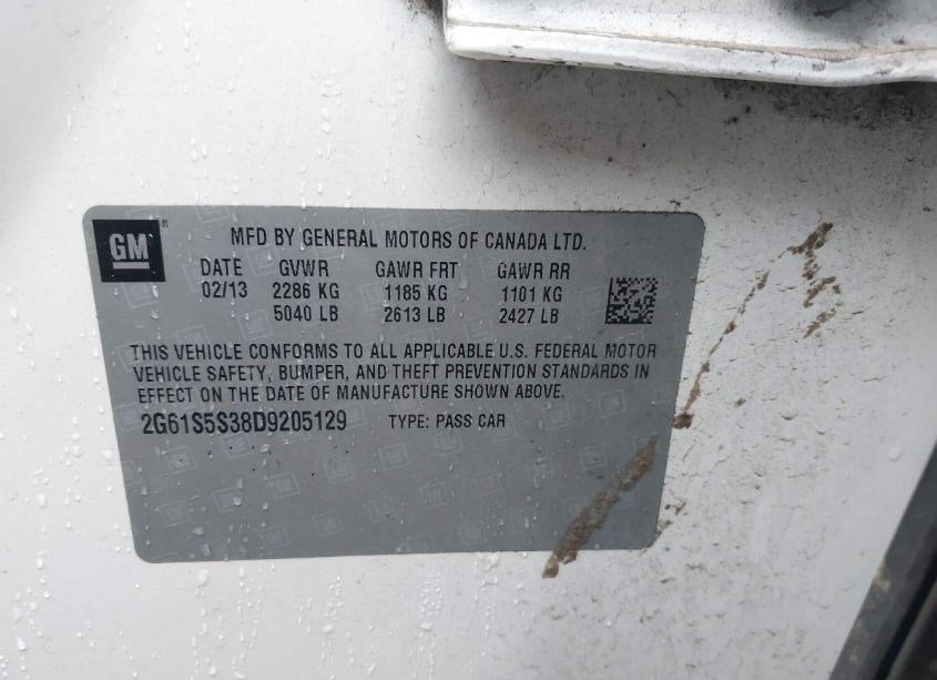 Photo 9 of 2013 Cadillac Xts PREMIUM (VIN 2G61S5S38D9205129)