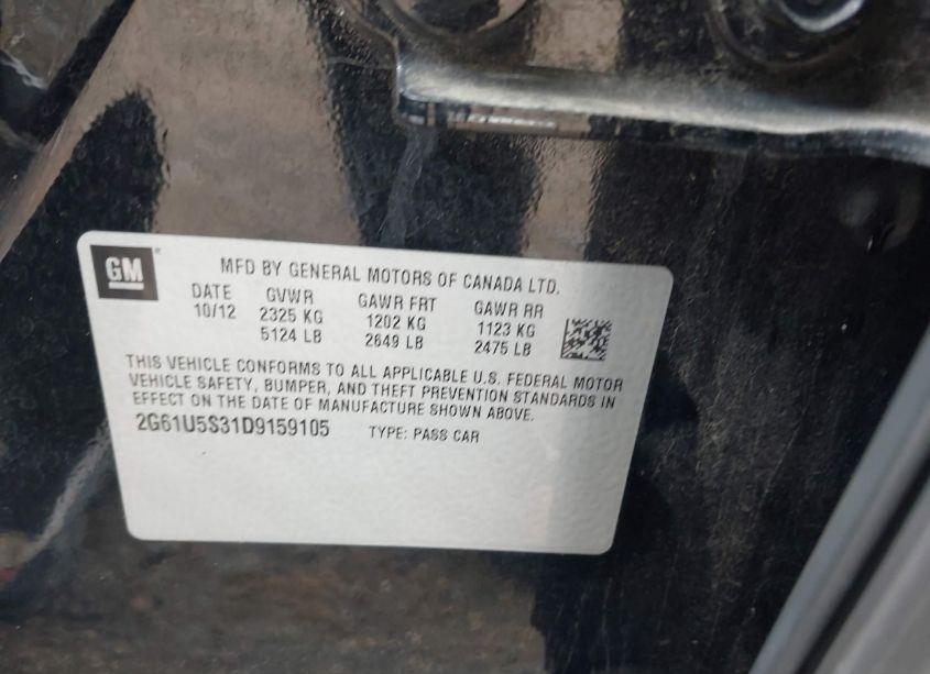 Photo 9 of 2013 Cadillac Xts PLATINUM (VIN 2G61U5S31D9159105)