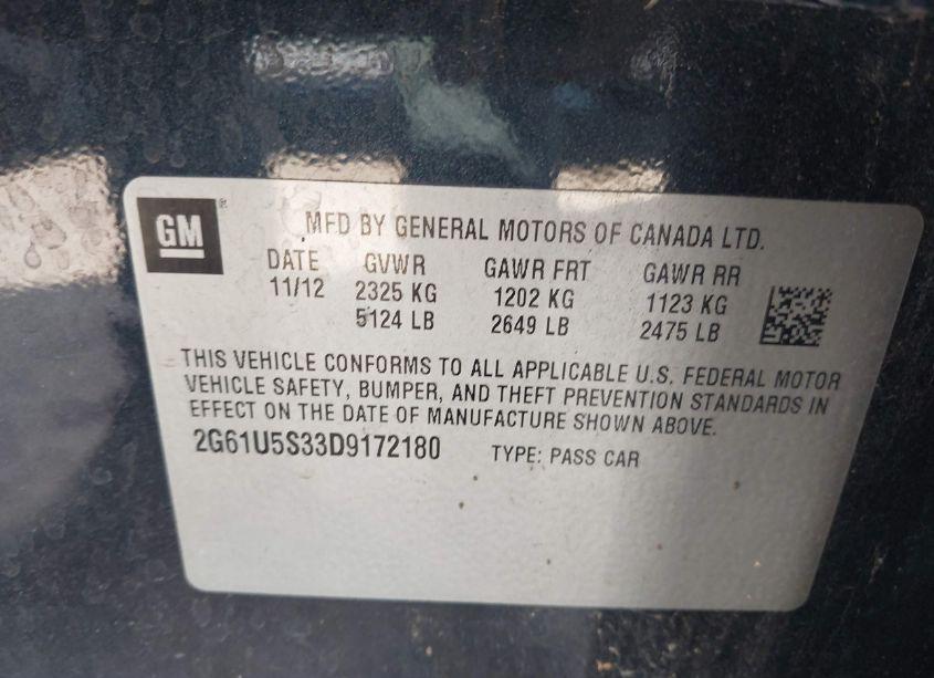 Photo 9 of 2013 Cadillac Xts PLATINUM (VIN 2G61U5S33D9172180)