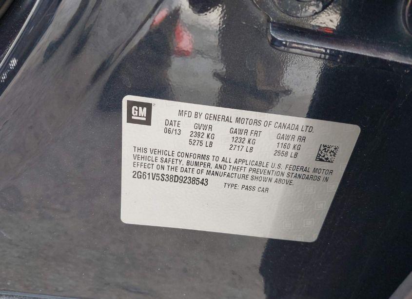 Photo 9 of 2013 Cadillac Xts PLATINUM (VIN 2G61V5S38D9238543)