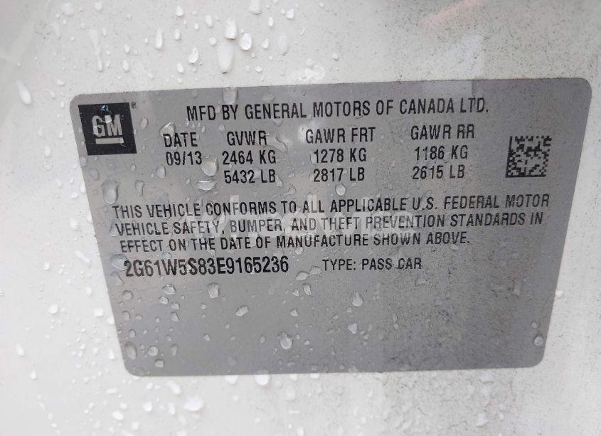 Photo 9 of 2014 Cadillac Xts VSPORT PLATINUM (VIN 2G61W5S83E9165236)