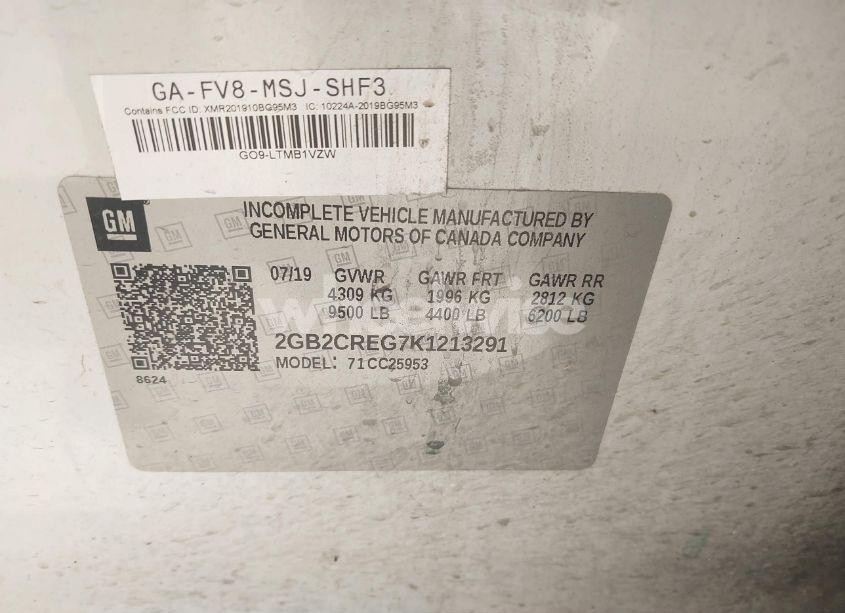 Photo 9 of 2019 Chevrolet Silverado 2500HD WT (VIN 2GB2CREG7K1213291)