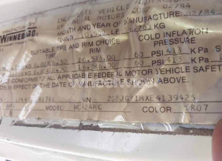 Photo 8 of 1984 Chevrolet G30 (VIN 2GBJG31MXE4139425)