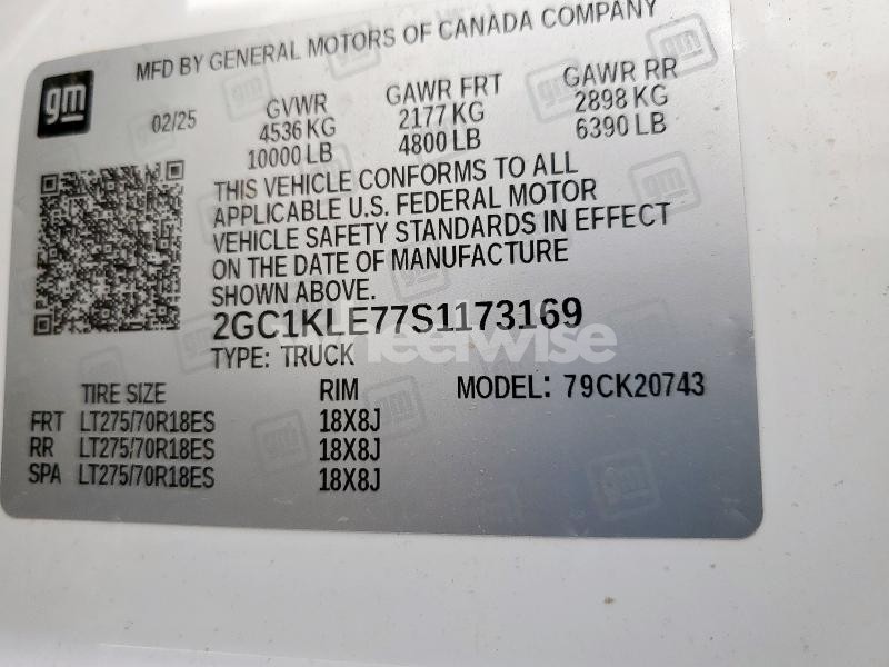 Photo 9 of 2025 CHEVROLET SILVERADO K2500 HEAVY DUTY (VIN 2GC1KLE77S1173169)