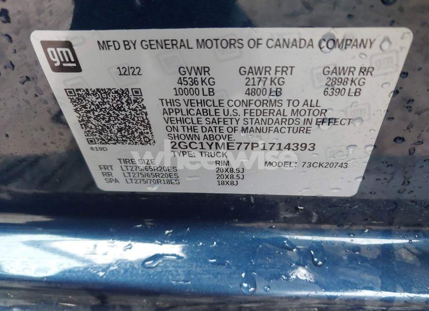 Photo 9 of 2023 Chevrolet Silverado 2500HD 4WD STANDARD BED CUSTOM (VIN 2GC1YME77P1714393)