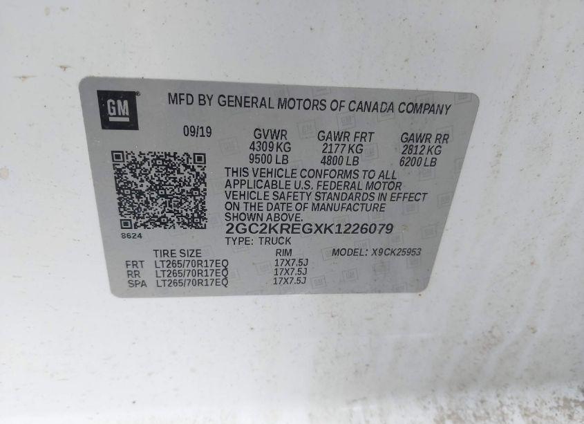 Photo 9 of 2019 Chevrolet Silverado 2500HD WT (VIN 2GC2KREGXK1226079)