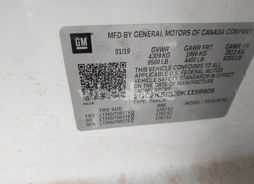 Photo 9 of 2019 Chevrolet Silverado 2500HD LT (VIN 2GC2KSEG0K1159905)