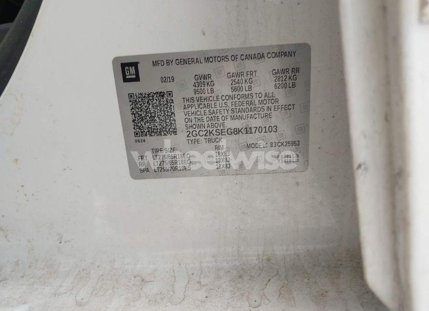 Photo 9 of 2019 Chevrolet Silverado 2500HD LT (VIN 2GC2KSEG8K1170103)