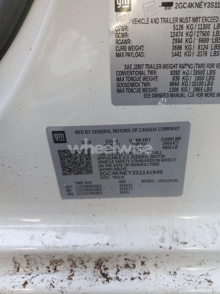 Photo 12 of 2025 CHEVROLET SILVERADO K2500 HEAVY DUTY LT N/A (VIN 2GC4KNEY3S1141949)