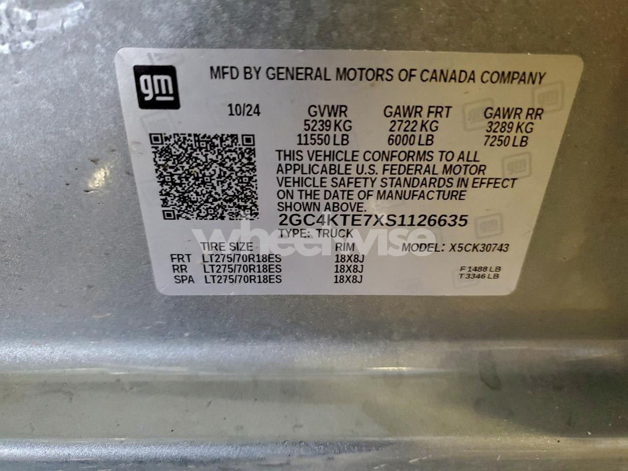 Photo 12 of 2025 CHEVROLET SILVERADO K3500 LT (VIN 2GC4KTE7XS1126635)