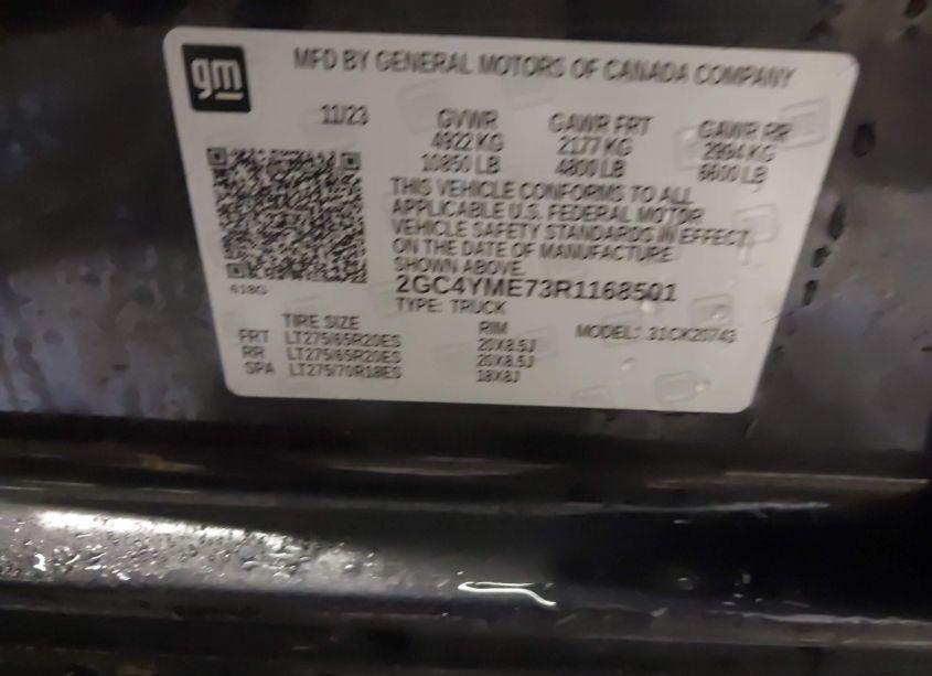 Photo 8 of 2024 Chevrolet Silverado 2500HD 4WD STANDARD BED CUSTOM (VIN 2GC4YME73R1168501)