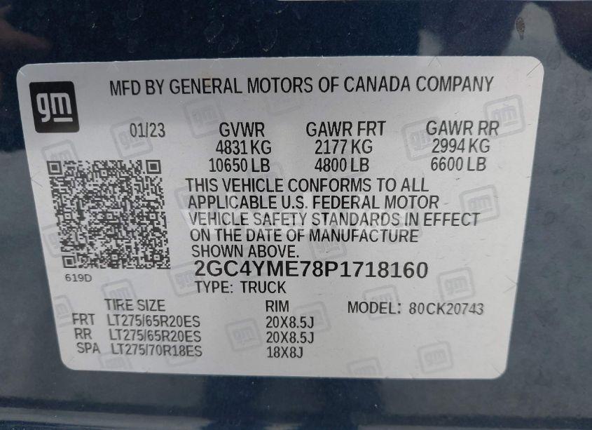 Photo 9 of 2023 Chevrolet Silverado 2500HD 4WD STANDARD BED CUSTOM (VIN 2GC4YME78P1718160)