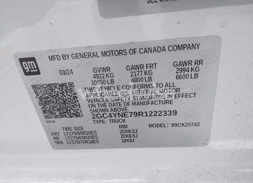 Photo 9 of 2024 Chevrolet Silverado 2500HD 4WD STANDARD BED LT (VIN 2GC4YNE79R1222339)