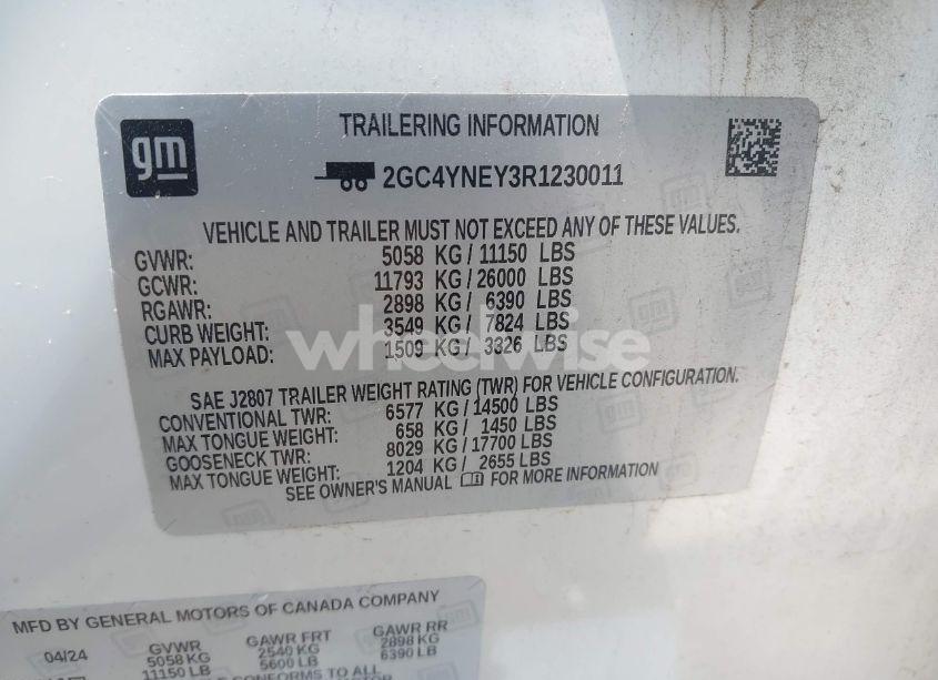 Photo 8 of 2024 Chevrolet Silverado 2500HD 4WD STANDARD BED LT (VIN 2GC4YNEY3R1230011)