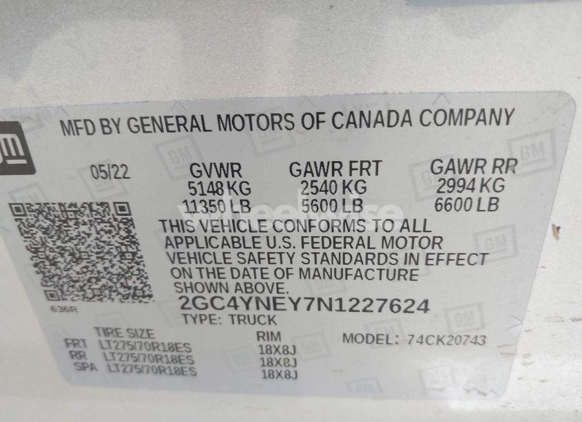 Photo 8 of 2022 Chevrolet Silverado 2500HD 4WD STANDARD BED LT (VIN 2GC4YNEY7N1227624)