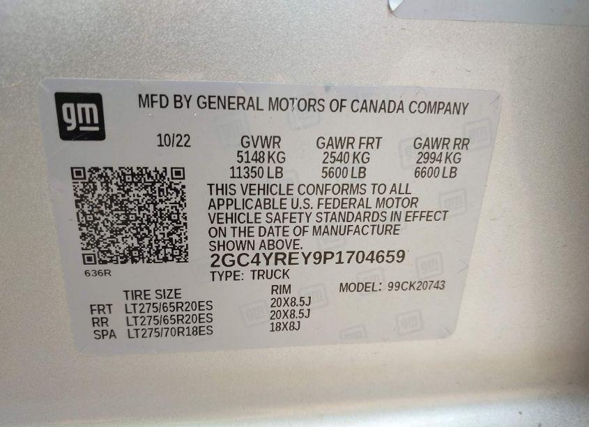 Photo 8 of 2023 Chevrolet Silverado 2500HD 4WD STANDARD BED HIGH COUNTRY (VIN 2GC4YREY9P1704659)