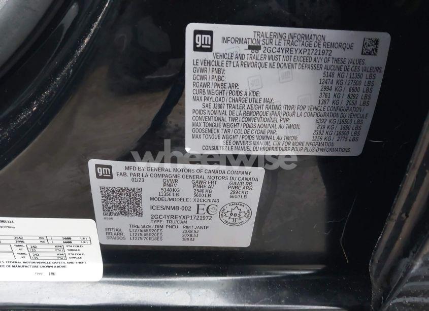 Photo 8 of 2023 Chevrolet Silverado 2500HD (VIN 2GC4YREYXP1721972)