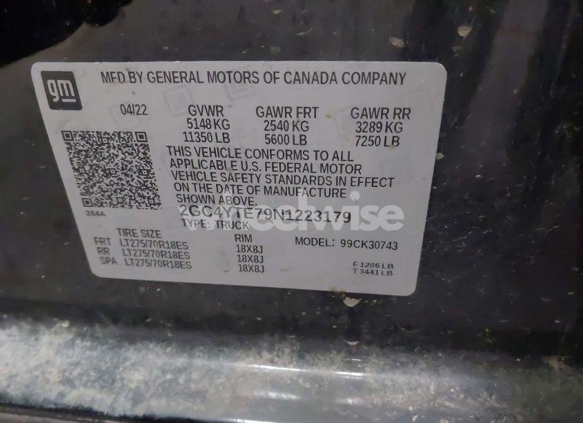 Photo 8 of 2022 Chevrolet Silverado 3500HD 4WD STANDARD BED LT (VIN 2GC4YTE79N1223179)