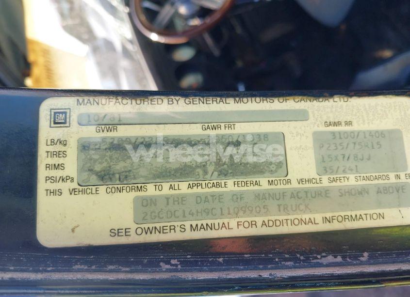 Photo 9 of 1982 Chevrolet C10 (VIN 2GCDC14H9C1109905)