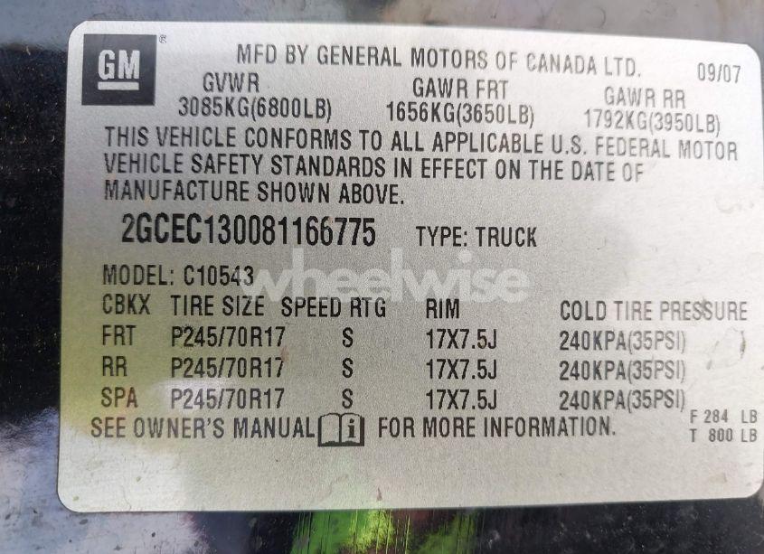 Photo 9 of 2008 Chevrolet Silverado 1500 LT2 (VIN 2GCEC130081166775)