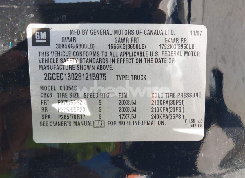 Photo 9 of 2008 Chevrolet Silverado 1500 LT1 (VIN 2GCEC130281215975)