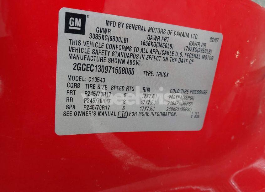 Photo 9 of 2007 Chevrolet Silverado 1500 LT1 (VIN 2GCEC130971608080)