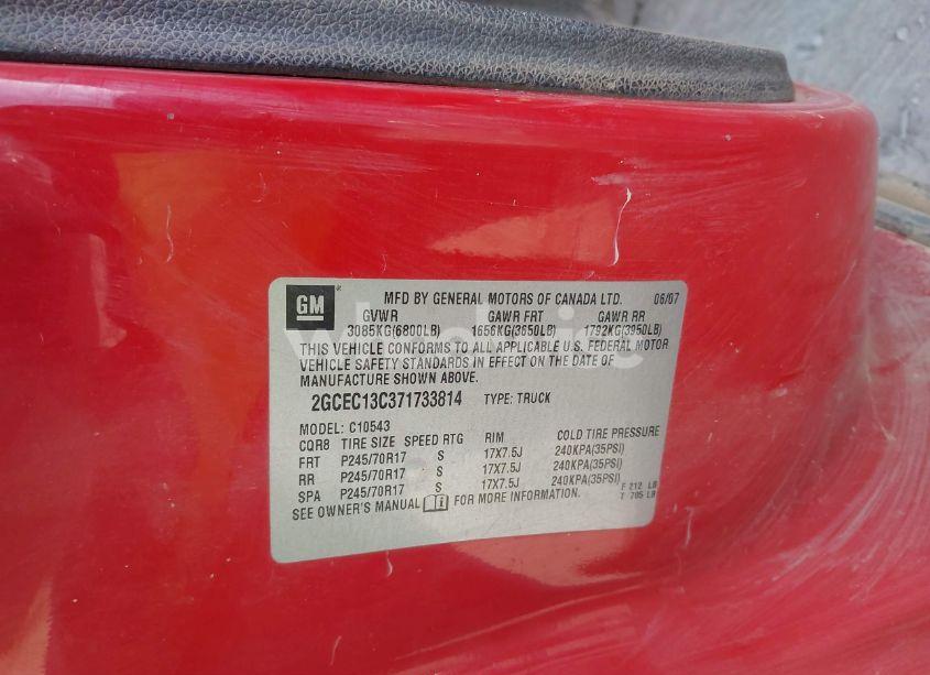 Photo 9 of 2007 Chevrolet Silverado 1500 LS (VIN 2GCEC13C371733814)