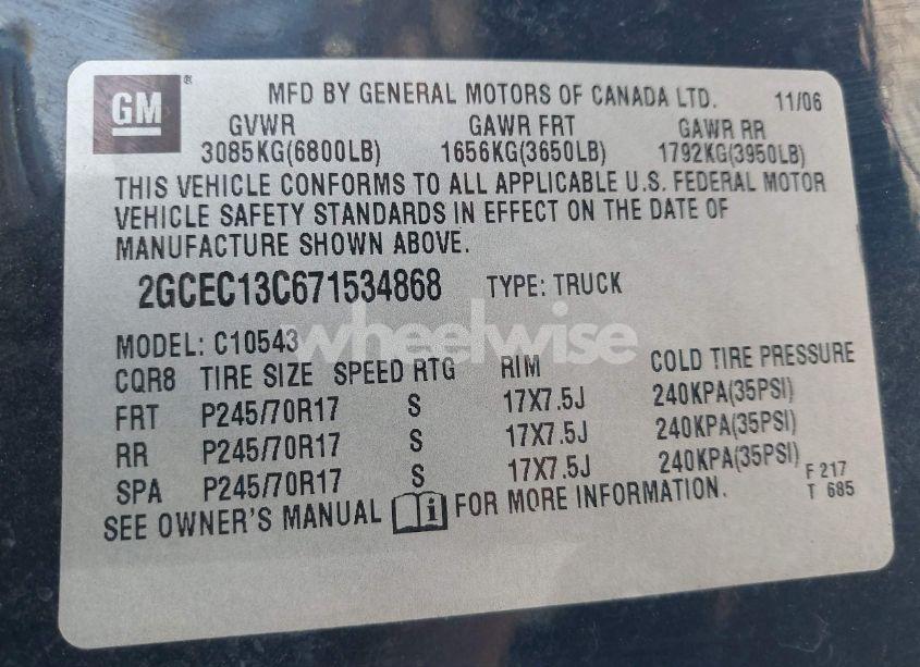 Photo 9 of 2007 Chevrolet Silverado 1500 LT1 (VIN 2GCEC13C671534868)