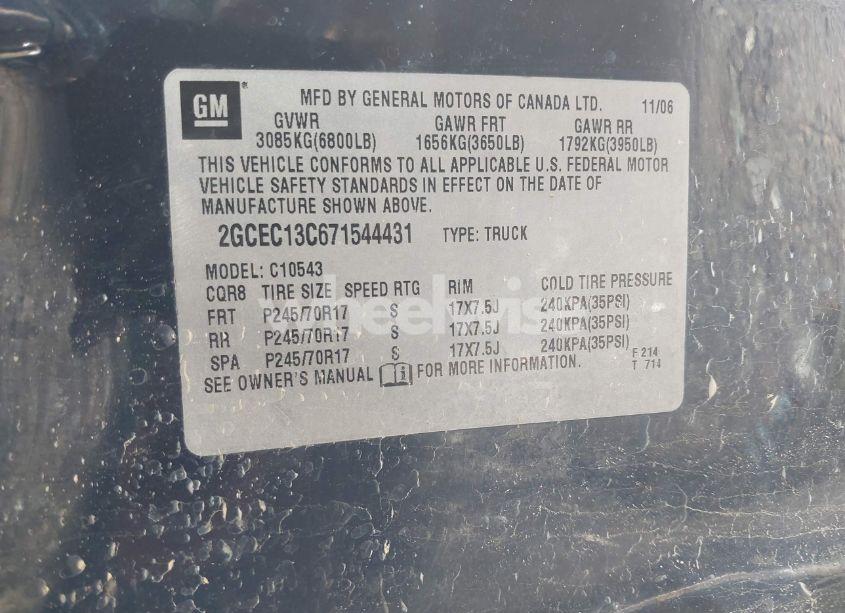 Photo 9 of 2007 Chevrolet Silverado 1500 LT1 (VIN 2GCEC13C671544431)