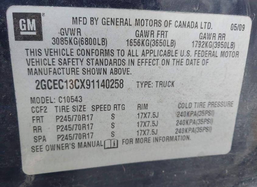 Photo 9 of 2009 Chevrolet Silverado 1500 LS (VIN 2GCEC13CX91140258)