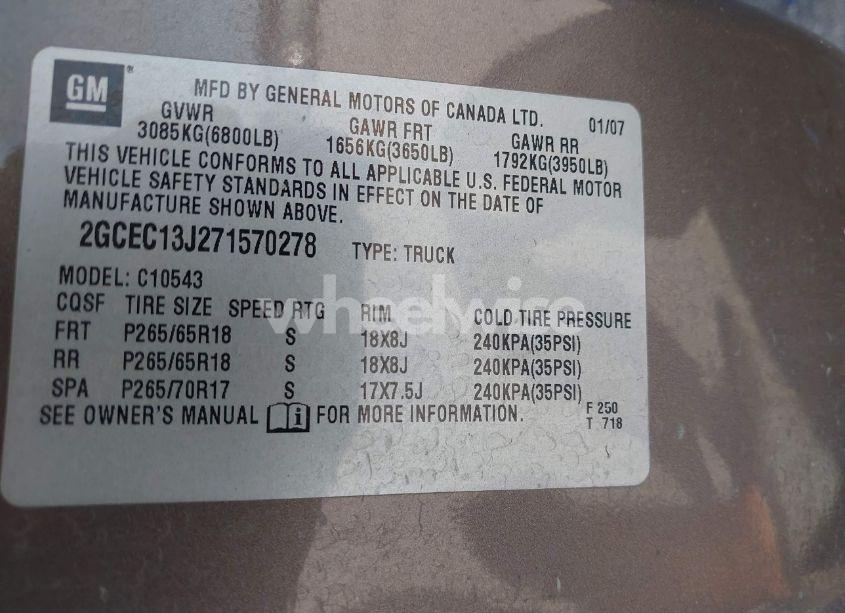 Photo 9 of 2007 Chevrolet Silverado 1500 LT2 (VIN 2GCEC13J271570278)