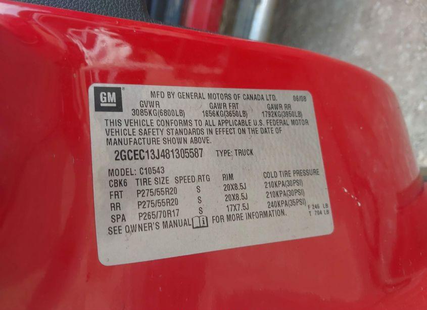 Photo 9 of 2008 Chevrolet Silverado 1500 LT2 (VIN 2GCEC13J481305587)