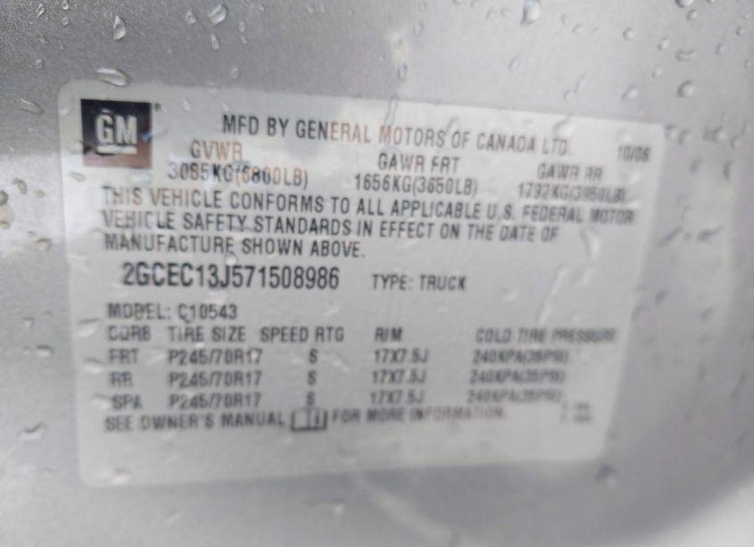 Photo 9 of 2007 Chevrolet Silverado 1500 LT1 (VIN 2GCEC13J571508986)