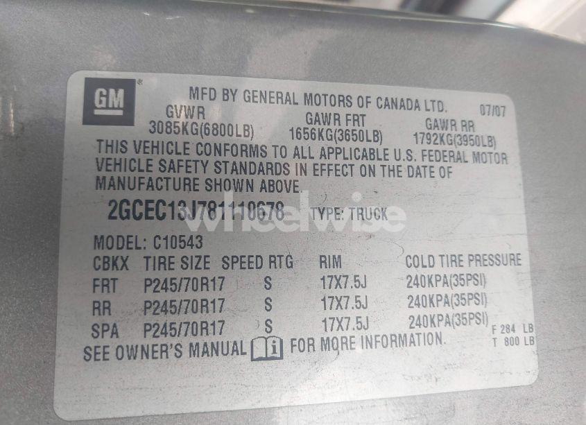 Photo 9 of 2008 Chevrolet Silverado 1500 LT2 (VIN 2GCEC13J781110678)