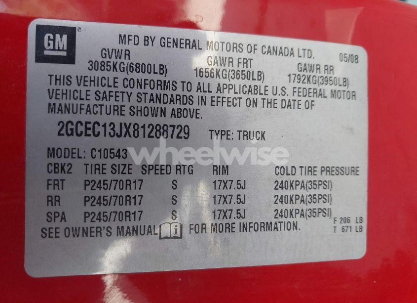 Photo 9 of 2008 Chevrolet Silverado 1500 LT1 (VIN 2GCEC13JX81288729)