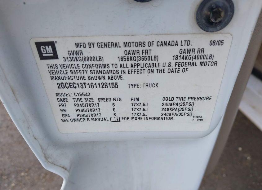 Photo 9 of 2006 Chevrolet Silverado 1500 LT1 (VIN 2GCEC13T161128155)