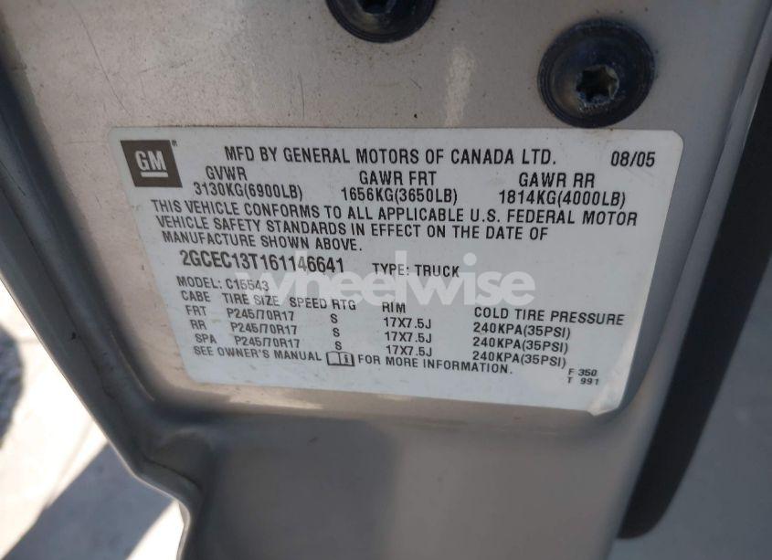 Photo 9 of 2006 Chevrolet Silverado 1500 LT1 (VIN 2GCEC13T161146641)