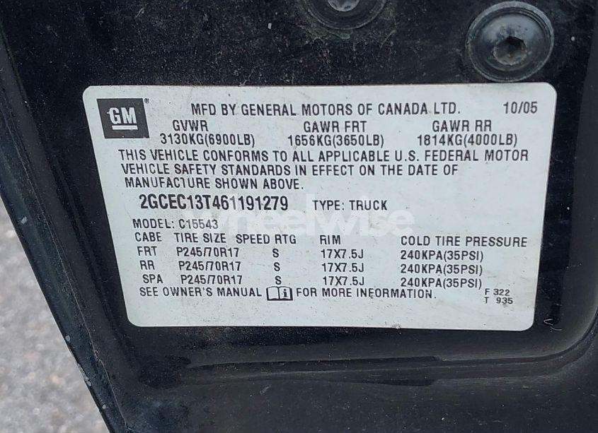 Photo 9 of 2006 Chevrolet Silverado 1500 LT1 (VIN 2GCEC13T461191279)