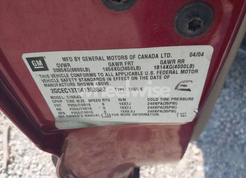 Photo 9 of 2004 Chevrolet Silverado 1500 LT (VIN 2GCEC13T541363882)