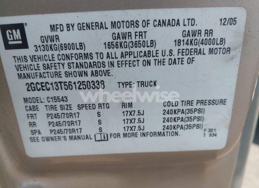 Photo 9 of 2006 Chevrolet Silverado 1500 LT1 (VIN 2GCEC13T561250338)