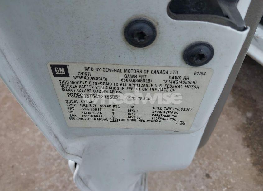 Photo 9 of 2004 Chevrolet Silverado 1500 LT (VIN 2GCEC13T641275505)