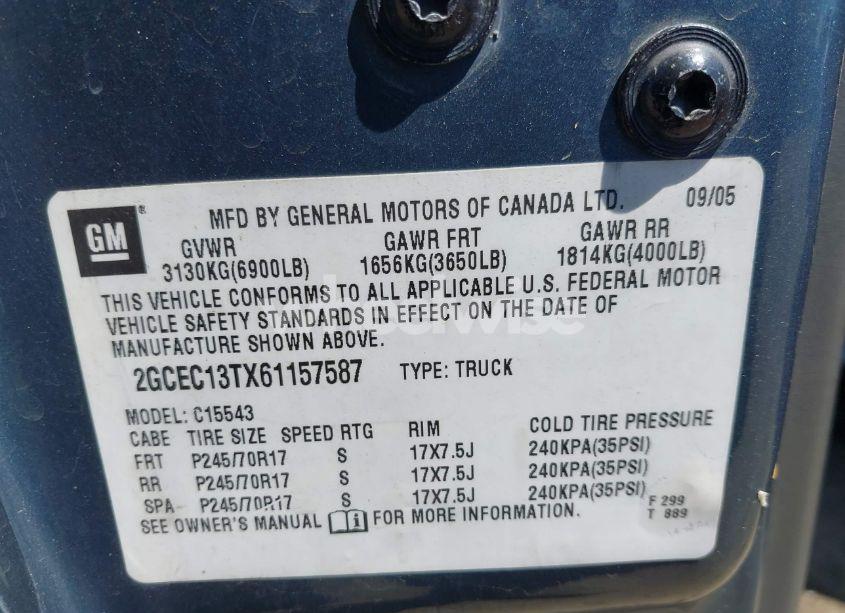 Photo 9 of 2006 Chevrolet Silverado 1500 LT1 (VIN 2GCEC13TX61157587)