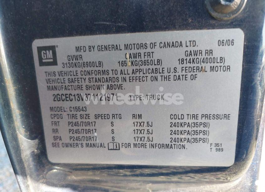 Photo 9 of 2007 Chevrolet Silverado 1500 CLASSIC LS (VIN 2GCEC13V371121971)