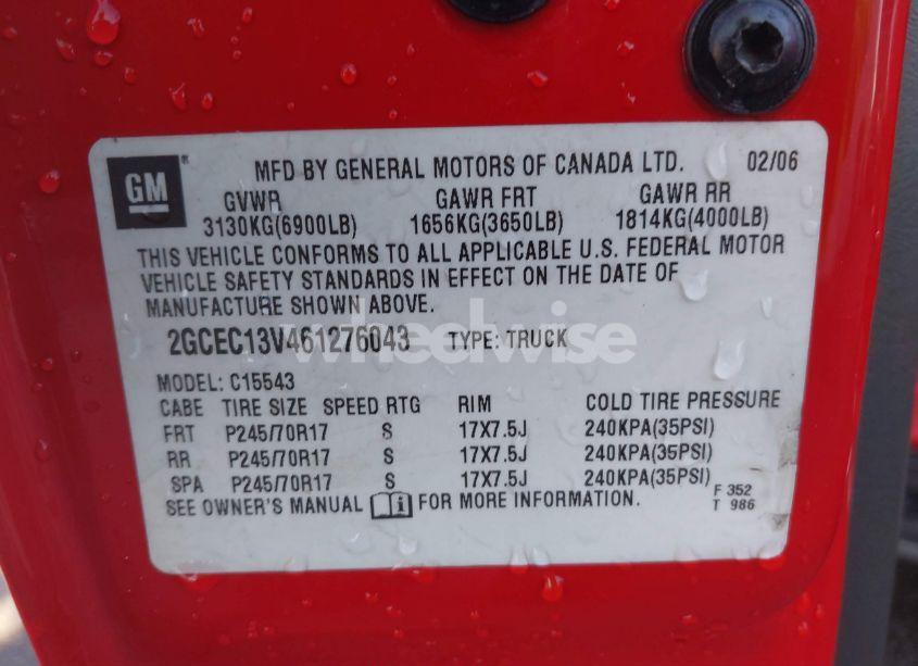 Photo 9 of 2006 Chevrolet Silverado 1500 LS (VIN 2GCEC13V461276043)