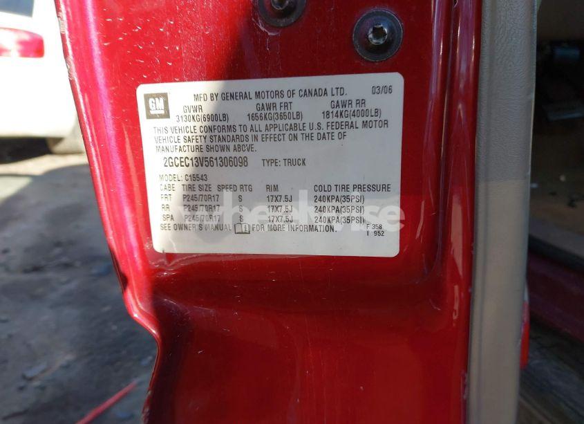 Photo 9 of 2006 Chevrolet Silverado 1500 LS (VIN 2GCEC13V561306098)