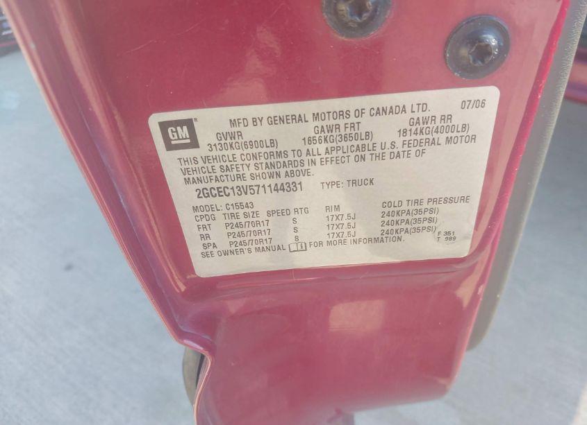 Photo 9 of 2007 Chevrolet Silverado 1500 CLASSIC LS (VIN 2GCEC13V571144331)