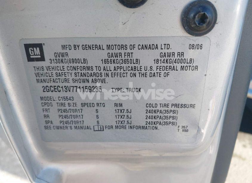 Photo 9 of 2007 Chevrolet Silverado 1500 CLASSIC LS (VIN 2GCEC13V771159235)