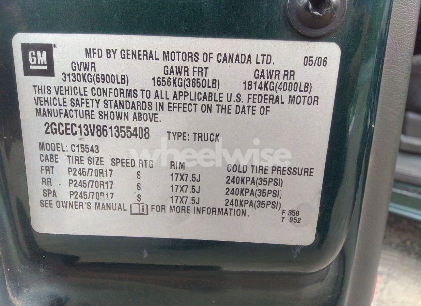 Photo 9 of 2006 Chevrolet Silverado 1500 LS (VIN 2GCEC13V861355408)