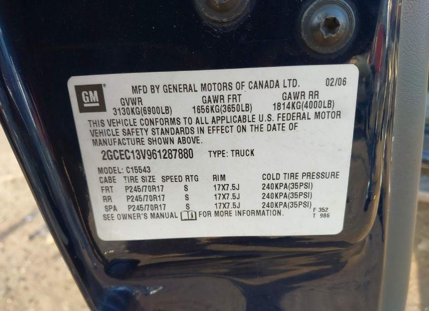 Photo 9 of 2006 Chevrolet Silverado 1500 LS (VIN 2GCEC13V961287880)